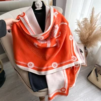 Luxury Winter Cashmere Scarf Women 2024 Design Warm Pashmina Blanket Poncho Scarves Female Carriage Shawl Thick Foulard Bufanda 6