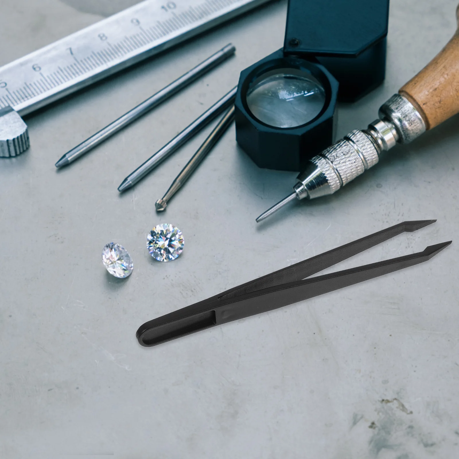 10 PCS Sticker Pointed Tweezers Miss Jewelry Making Plastic Function Tool Precision