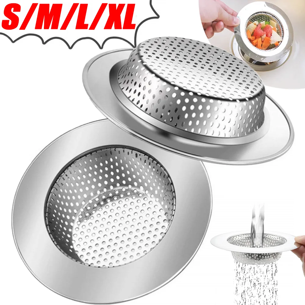 1/2Pcs Kitchen Sink Filter Stainless Steel Mesh Drain Stopper Sewer Mesh Strainers Bathroom Sink Strainer Drain Hole Filter Trap 1/2Pcs Kitchen Sink Filter Stainless Steel Mesh Drain Stopper Sewer Mesh Strainers Bathroom Sink Strainer Drain Hole Filter Trap