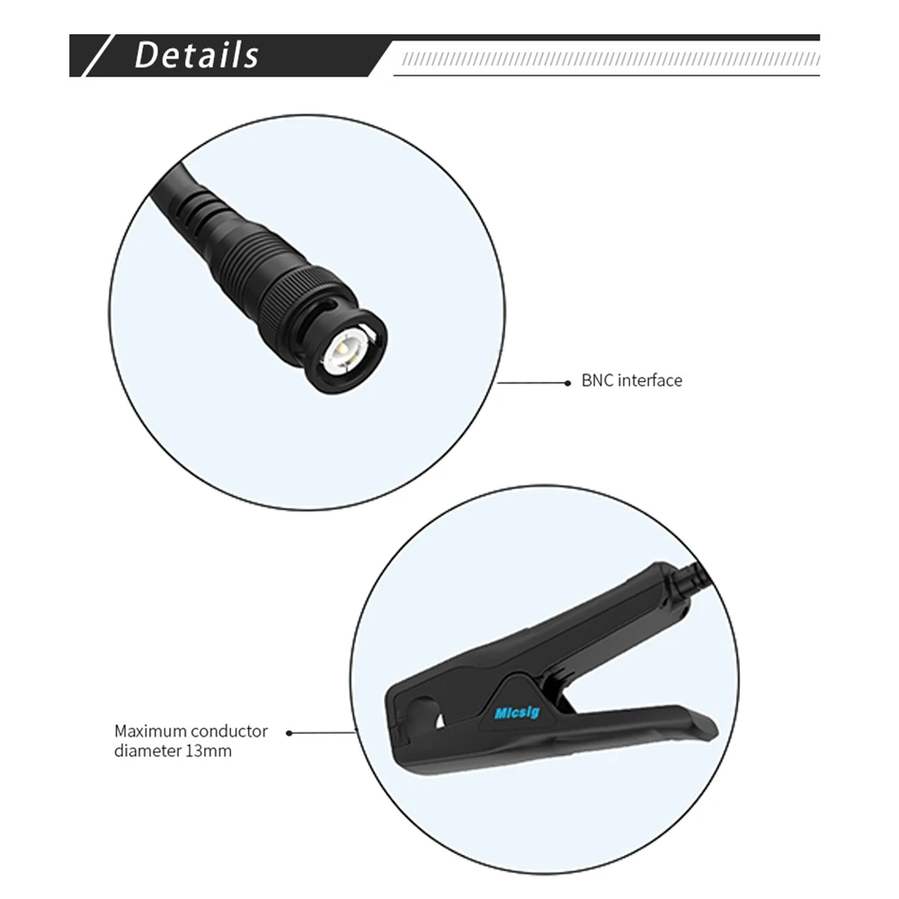 Description Picture 6 of itemMicsig CP2100A CP2100B AC/DC Current Probes 2.5MHz 10A/100A Maximum Measurable Current 100Apk 70.7Arms (DC+ACpk)