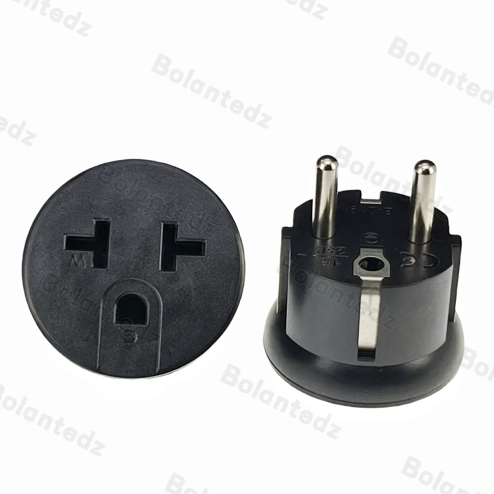 Bolantedz 16A250V Germany France Korea EU 4.8mm Plug to Nema 5-15R 6-15R 5-20R 6-20R Socket Outlet T Blade Female Adapter