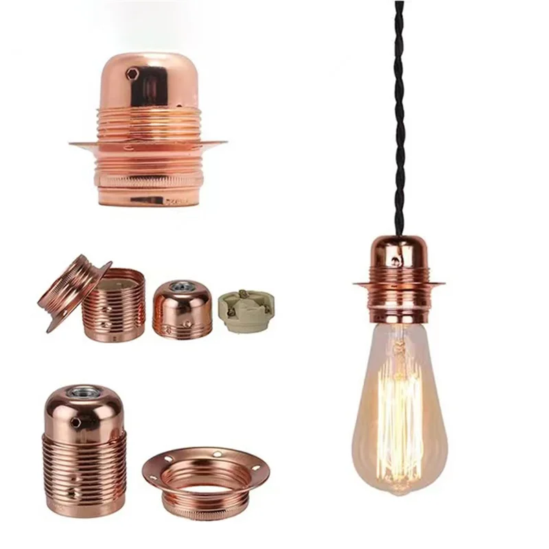 Vintage LED Lamp Holder E27 E26 DIY Industrial Pendant Light Bulb Base Screw Socket Fitting Adapter Lampholder lamp holder lamp bulb holder lamp base