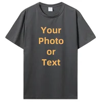 T-shirt personnalisé T-shirt personnalisé T-shirt personnalisé bricolage imprimer votre photo marque Logo texte hommes femmes coton Premium cadeau t-shirts 2