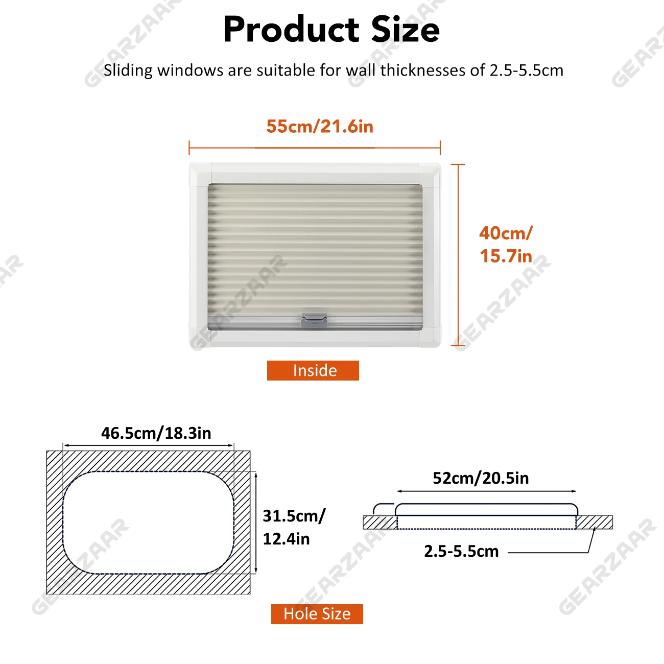 500 350mm inner wind