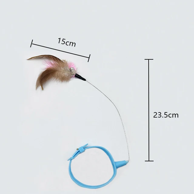 New product collar cat teaser self-entertainment cat toy neck collar feather bell cat toy pet supplies 6