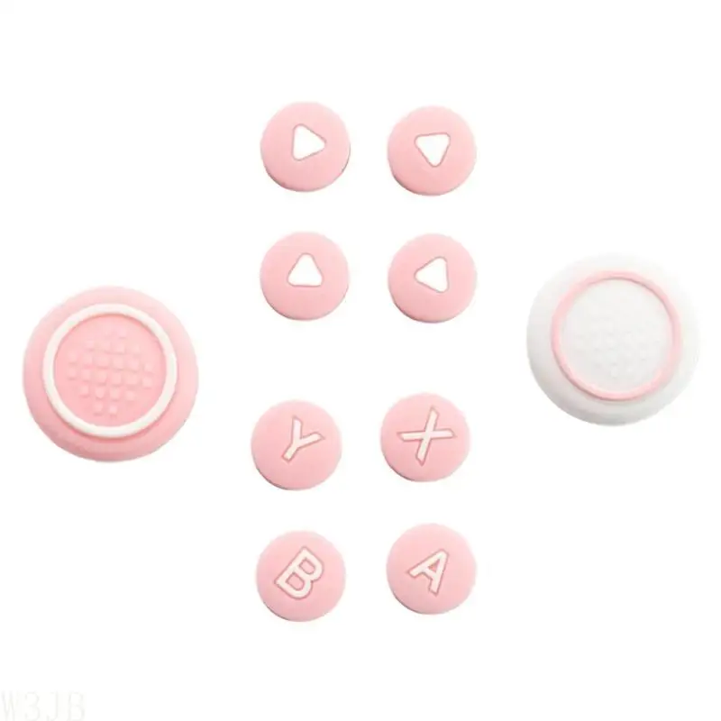 W3JB Set mit 10 Silikon-Joystick-Kappen für Game-Controller-Reparaturzubehör – Detail 8