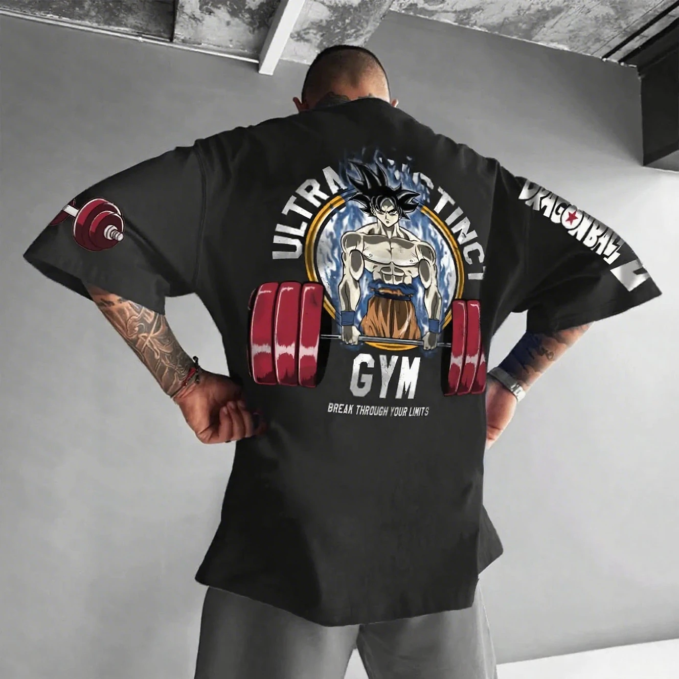 Dragon Ball Goku Fitness Graphic T-shirt Men Summer Anime Gym