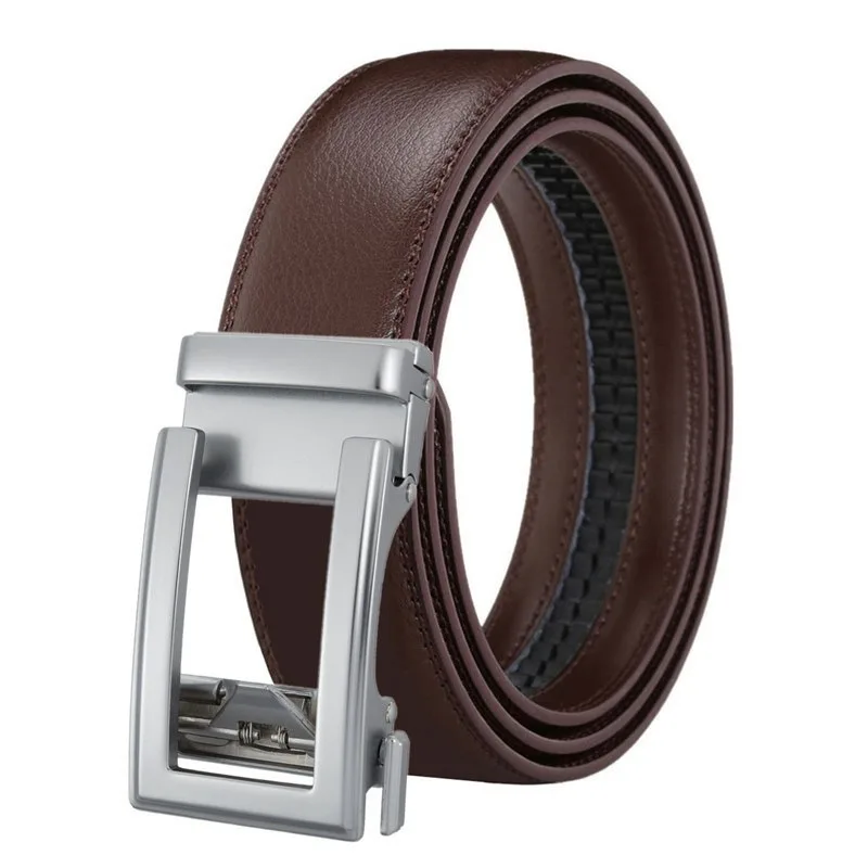 Luxury Men's Leather Belt - High Quality Designer Craftsmanship in White, Blue, Red, Brown