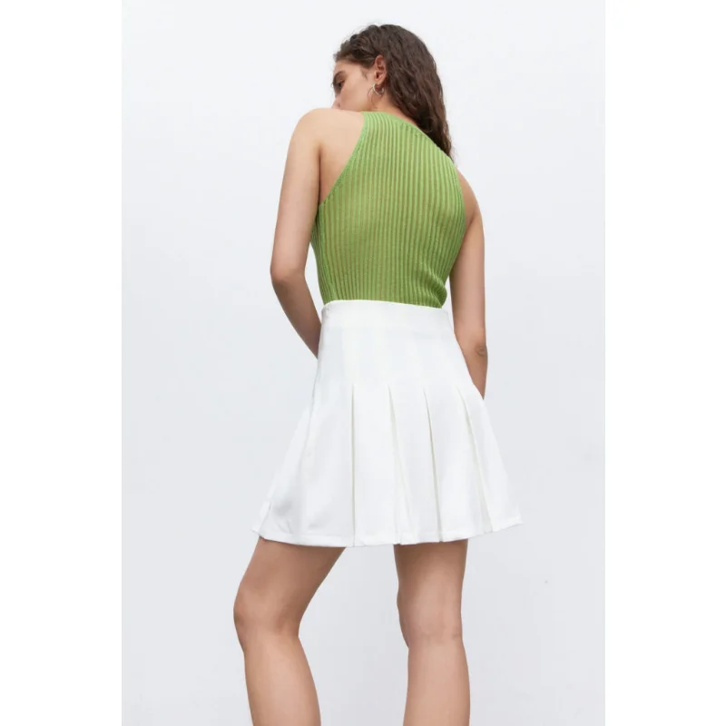 Summer Knit Hollow Out Tank Top Sleeveless For Women Slim Knitwear Pullover Women's Y2k Top Vest Slim Sexy Female Tank Top