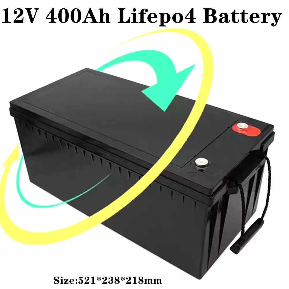 

Waterproof 12.8V 12V 400AH Lifepo4 lithium battery for Golf Carts power supply EV Solar Storage inverter boat + 20A charger