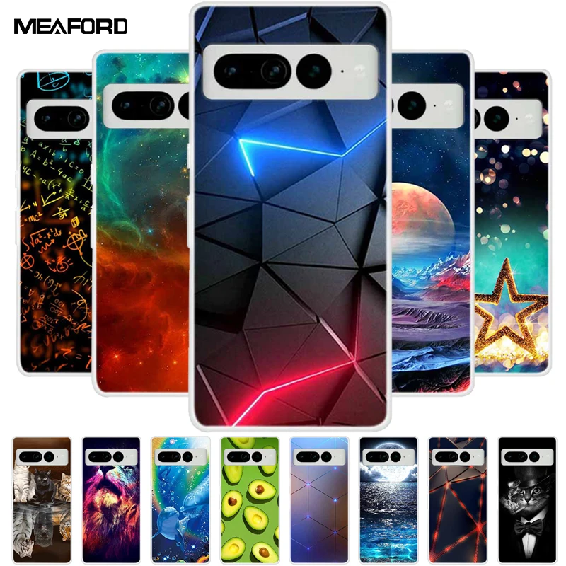 Per Google Pixel 7 Case Pixel7 Pro Clear Fashion Soft Tpu Custodie Posteriori In Silicone Per Google Pixel 7 5G Cover 6A Trasparente Fundas