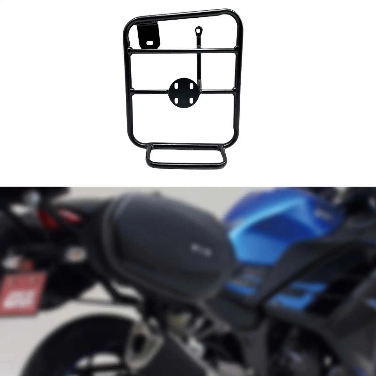 Multifunction Motorcycle Luggage Rack Carbon Steel Side Mount Support for Triumph Speed 400 2024 2025 Multifunction Motorcycle Luggage Rack Carbon Steel Side Mount Support for Triumph Speed 400 2024 2025
