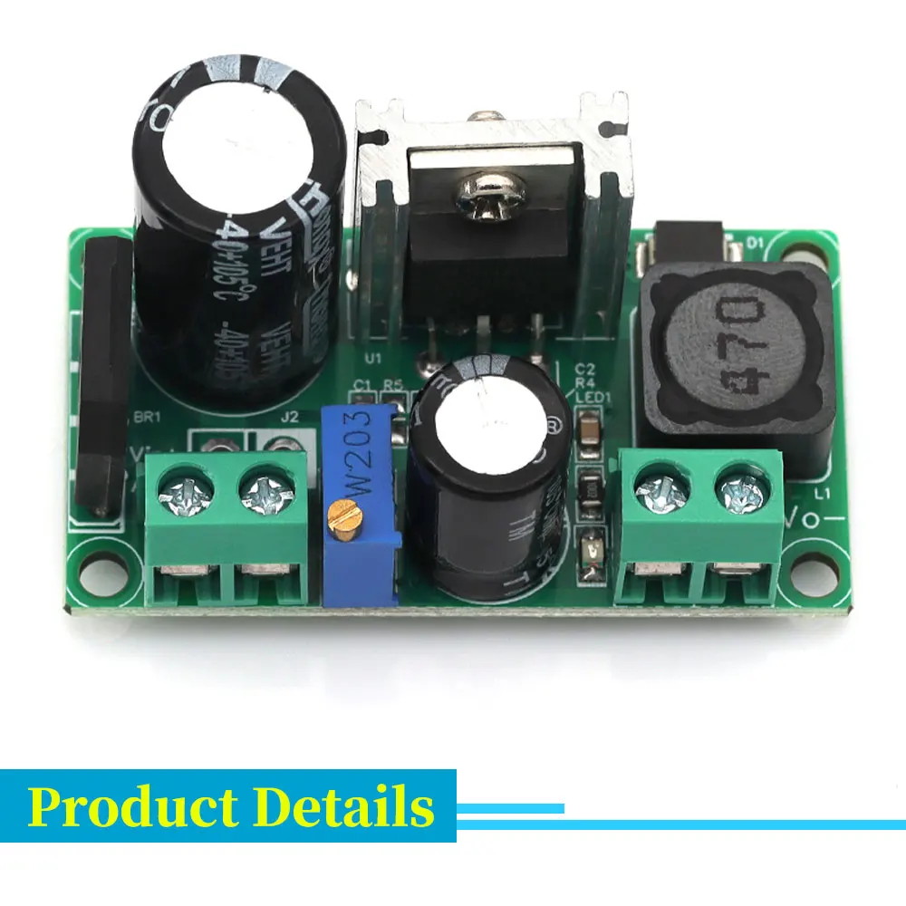 AC/DC zu DC Buck Step Down Converter Modul LM2596HV 3v 3,3V 5V 6V 9V 12V 15V 24V DC 5V-50V Einstellbare Step-Down 3A Netzteil – Detail 3