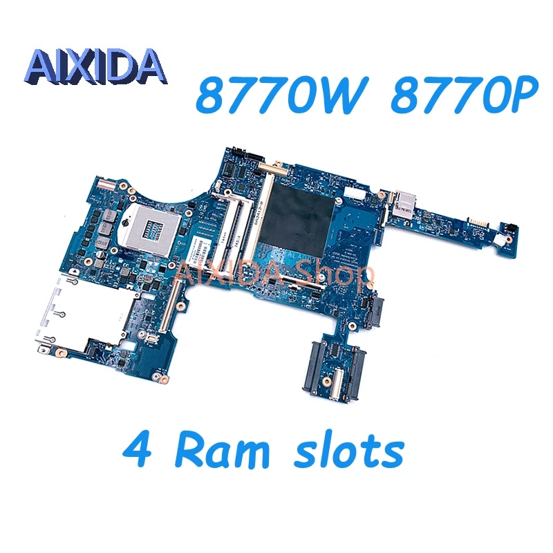 

Материнская плата AIXIDA 688746-001 688746-601 для ноутбука HP Elitebook 8770W 8770P, материнская плата для ноутбука с 4 слотами оперативной памяти DDR3 со строительными элементами