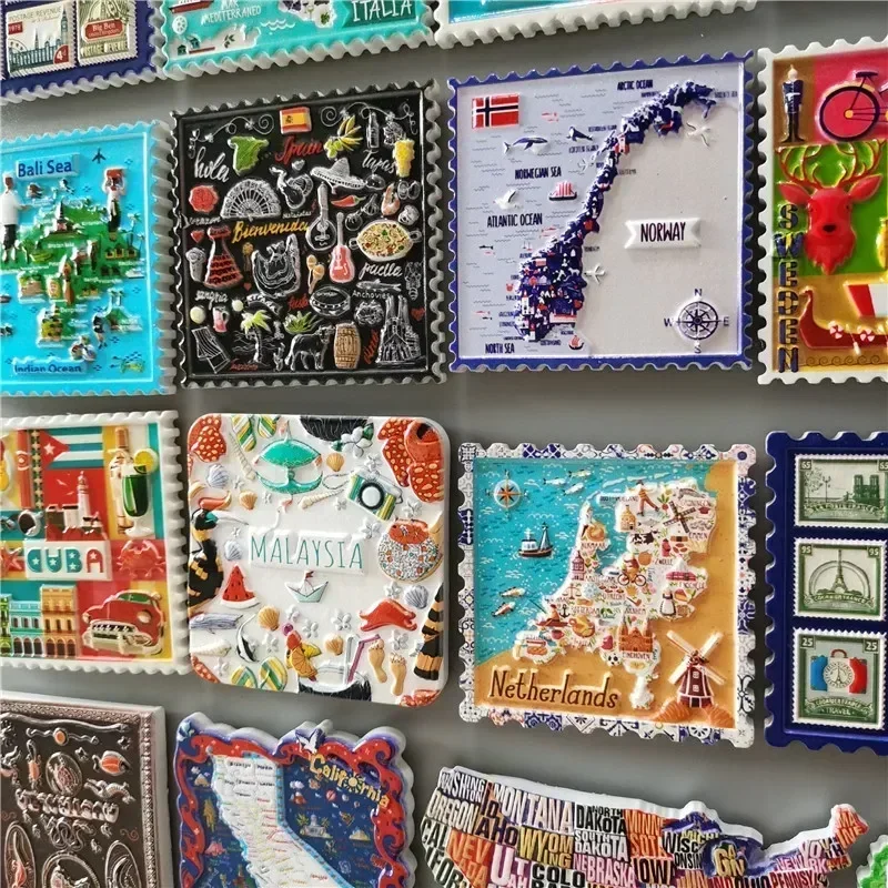 World Tourism Fridge Magnets Japan USA Australia Philippines Holland Spain Netherlands Sweden Malaysia Refrigerator Stickers, magnetic fridge magnets,magnetic sticker,magnetic fridge stickers