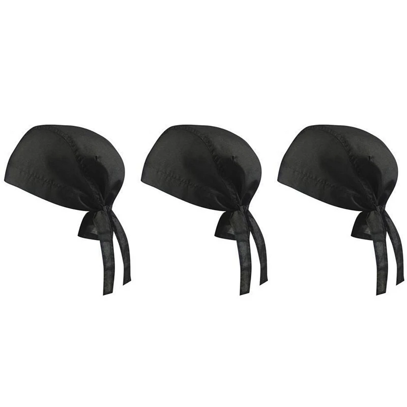 

3X Unisex Bandana Cap Headscarf Biker Hat Pirate Cloth In Sport Bicycle Bandana Cap 100% Cotton