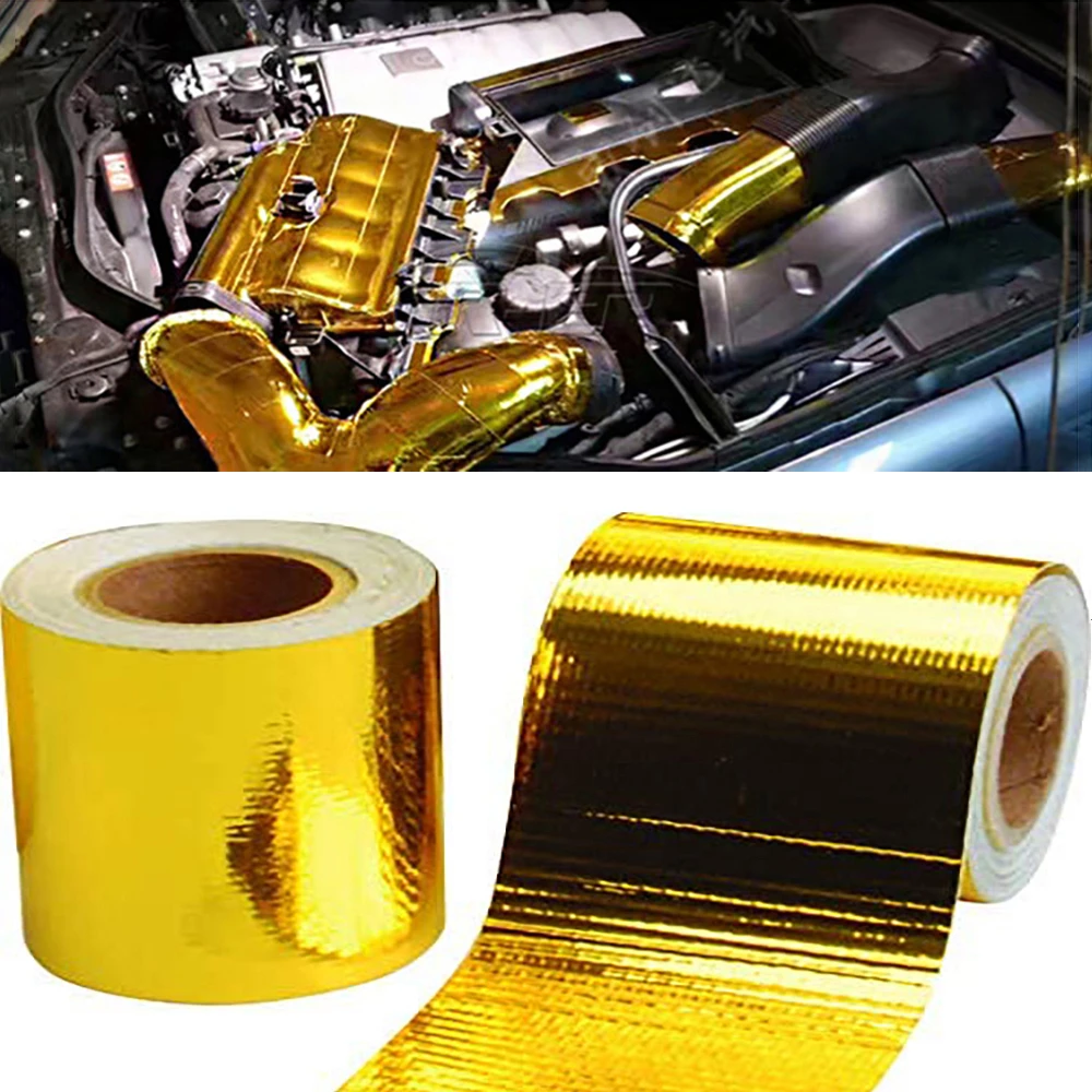5cm*5/10/15m Car Thermal Exhaust Tape Air Intake Heat Insulation Shield