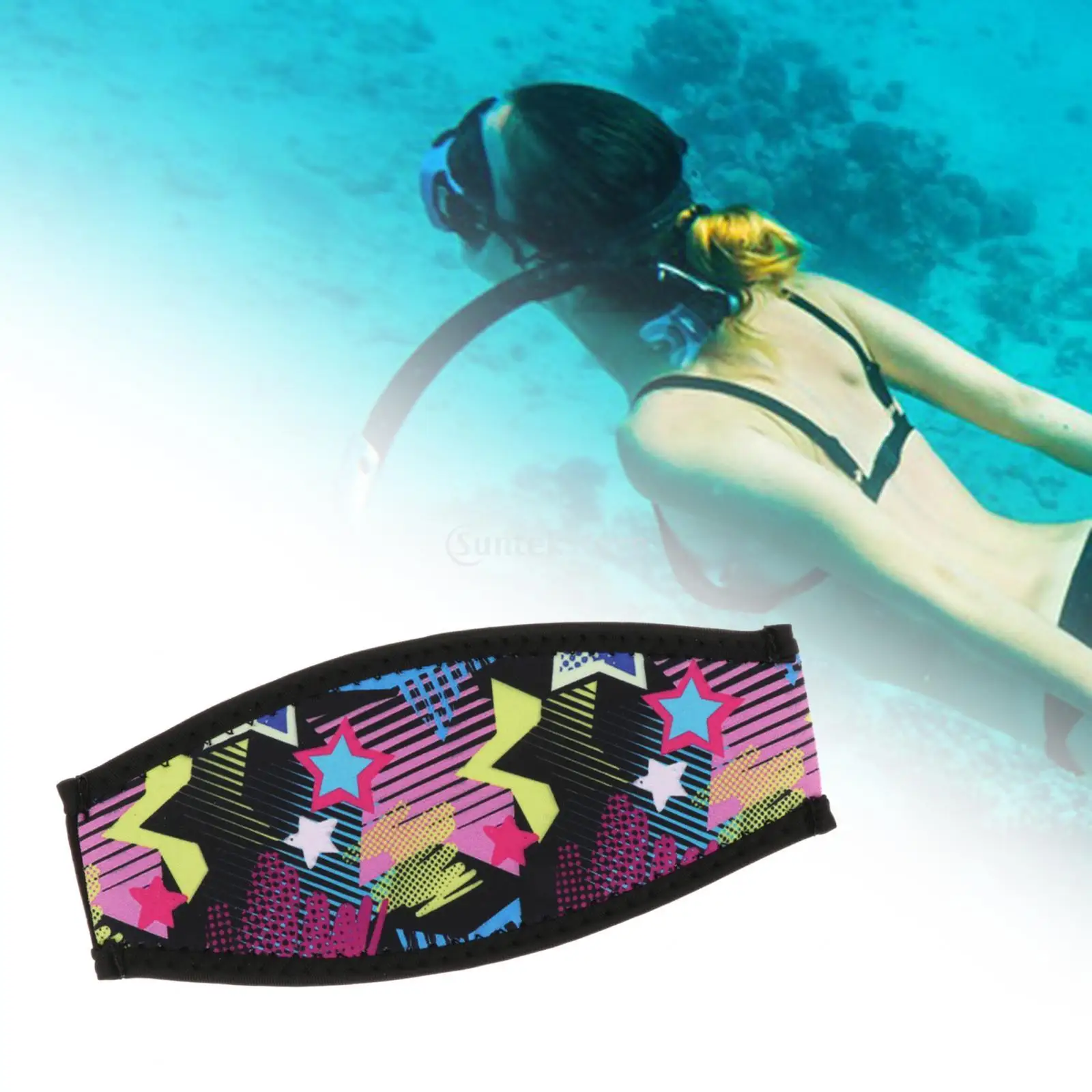 Neoprene Diving Mask Strap Cover - Hair Protector for Snorkeling and Swimming