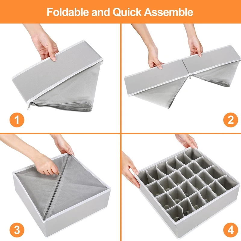 Organizer For Underwear Socks Bra Pants Scarf Tie Storage Box Wardrobe Drawer Organizers Foldable Case For Underwear Organizer 6