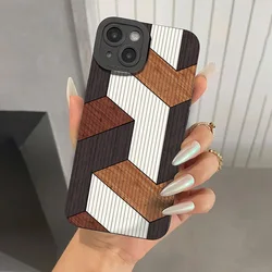 Vintage Houtnerf Patroon Telefoonhoes - Stijlvol Ontwerp met Verbeterde Duurzaamheid