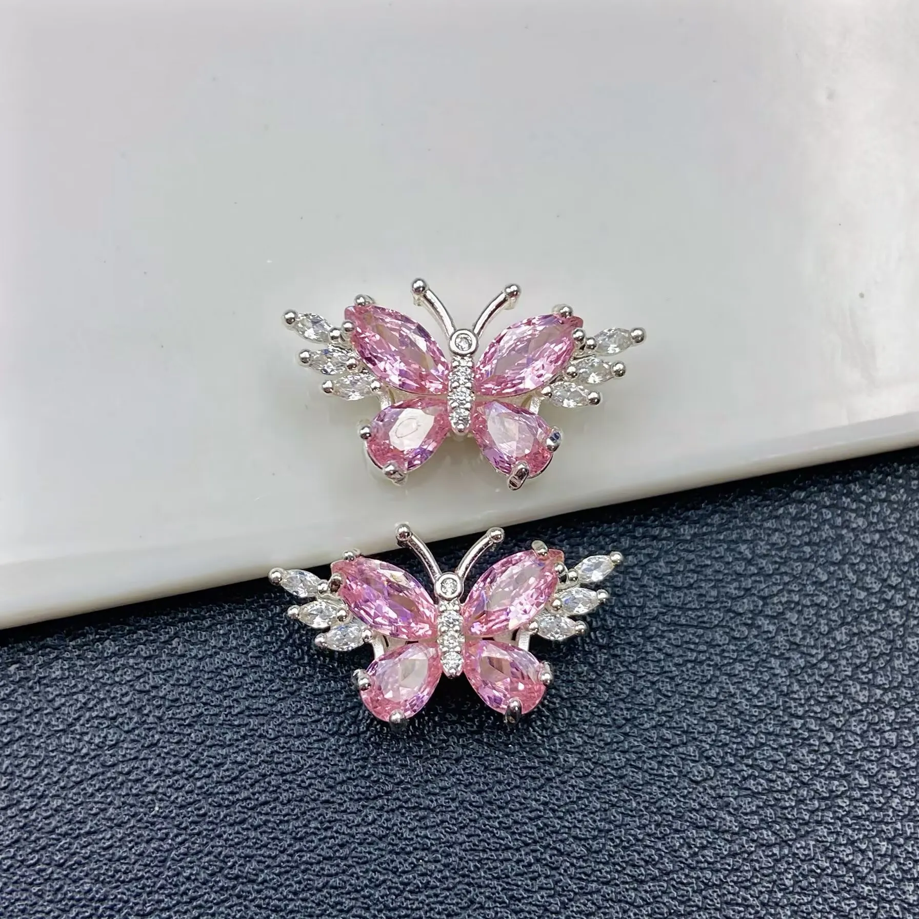 Gold Plated Zircon Butterfly Beaded Bracelet Material - Artistic Retro Chinese Style Jewelry Accessory