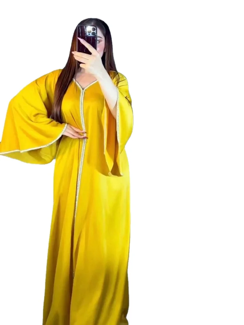 

Arabic Dubai Abaya Muslim Dress for Women Moroccan Evening Dresses Kaftan Turkish Pakistan Clothing Robe Musulman Djellaba Femme