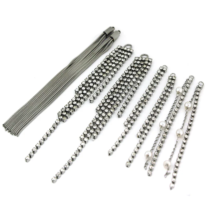 2 Stücke Edelstahl Ketten Quaste Charms Für Ohrringe Anhänger Schmuck Machen Liefert DIY Quaste Anhänger Schmuck Erkenntnisse