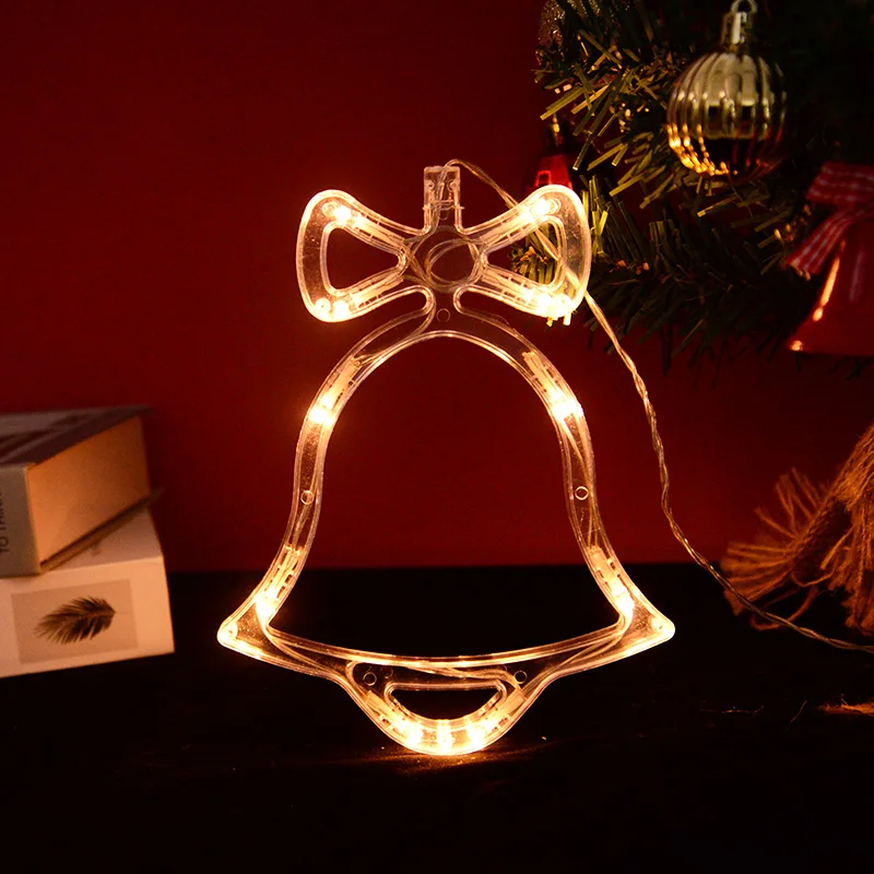 thumbnail image 1 of Christmas LED Light Snowflake Santa Deer Hanging Sucker Lamp Window Ornaments Decoration for Home Navidad 2023 New Year Decor, 1 of 5