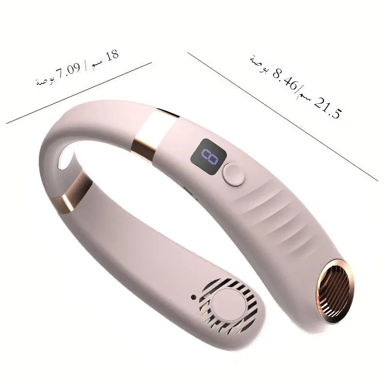 مروحة رقبة محمولة من JKUOO - سيليكون ناعم 5 سرعات...