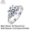 AnuJewel 4.6 Carat D Color Moissanite Diamond Engagement Wedding Ring 925 Sterling Silver Rings Fine Jewelry Wholesale 1