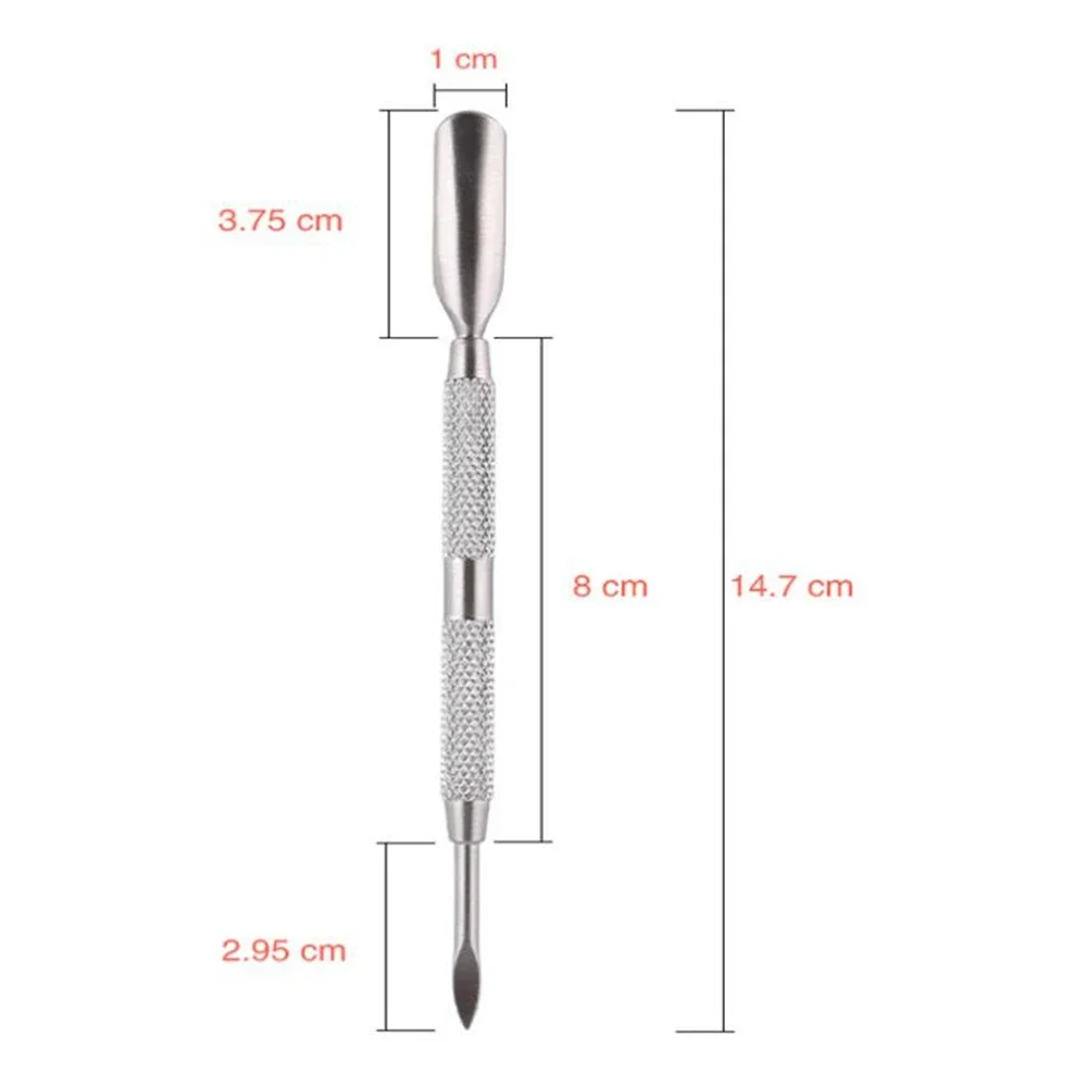3pcs/set Pro Stainless Steel Nail Art Cutter Scissor 2 Ways Cuticle Clipper Pusher Dead Skin Remover Kit Manicure Pedicure Tools
