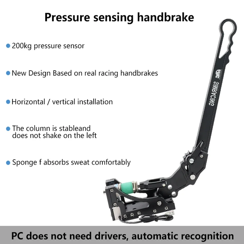 USb Handbrake Sim Racing GamesBrakesFor LogitechG29/G27/G25 T300 T500 RS PC64bit Load CellRacing For Rally Adjustable