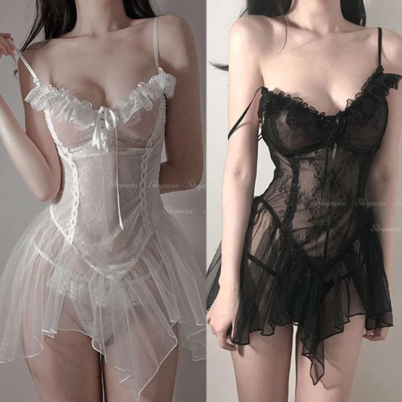 

Сексуальное нижнее белье, прозрачная Пижама, Элегантная ночная рубашка, соблазнительное черное кружевное приталенное платье, Экзотический костюм для секса, 18 костюмов, подарки