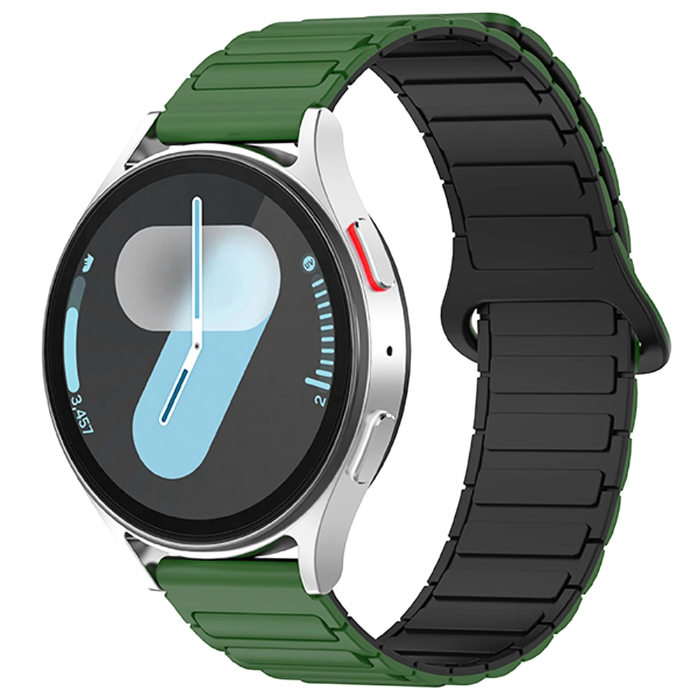Magnetic Silicone Smartwatch Strap - 20mm/22mm Adjustable Band