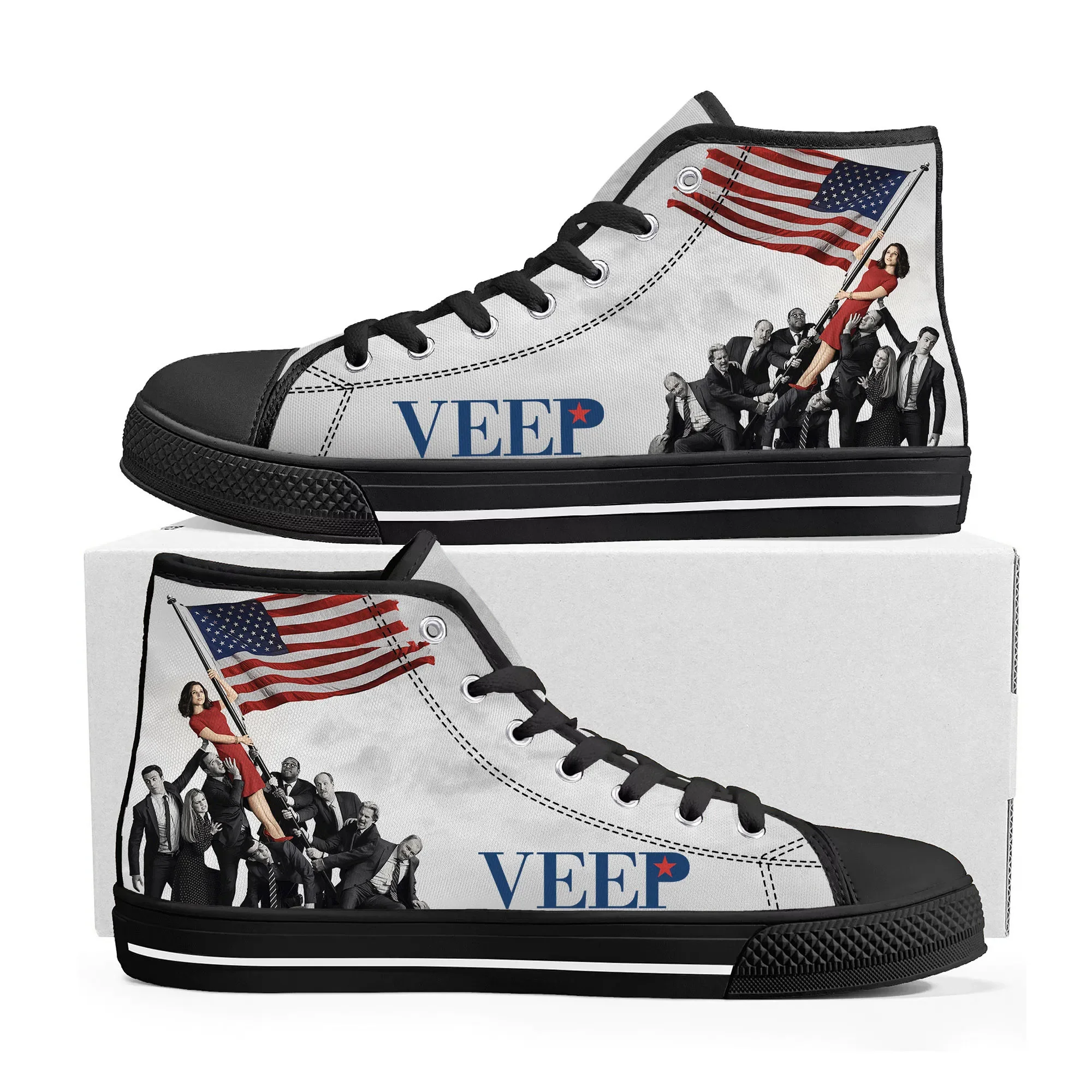 Veep High Top Sneakers Mens Womens Teenager High Quality Selina Meyer Canvas Sneaker couple Shoe Casual Custom Made Shoes