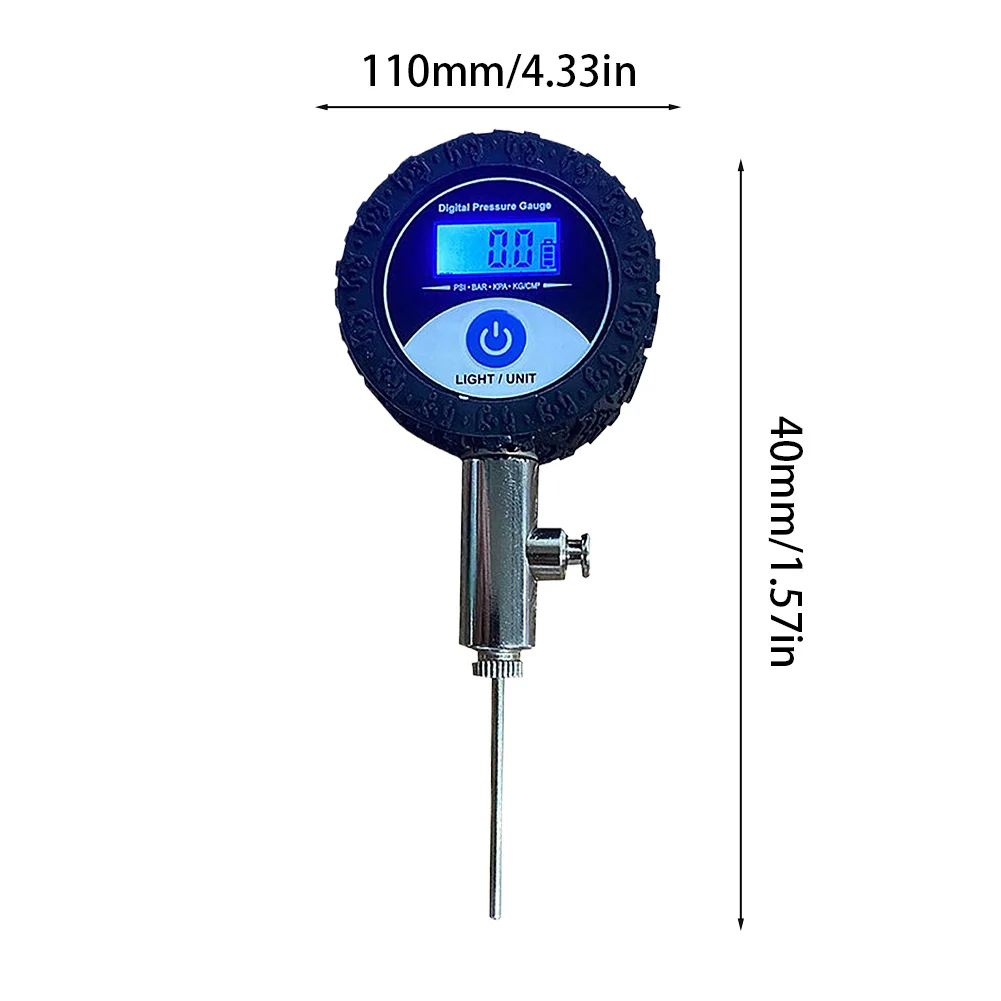 Digital Ball Barometers LED Display Ball Pressure Gauge Pressure Tester with Protective Cover for Volleyball Football Basketball