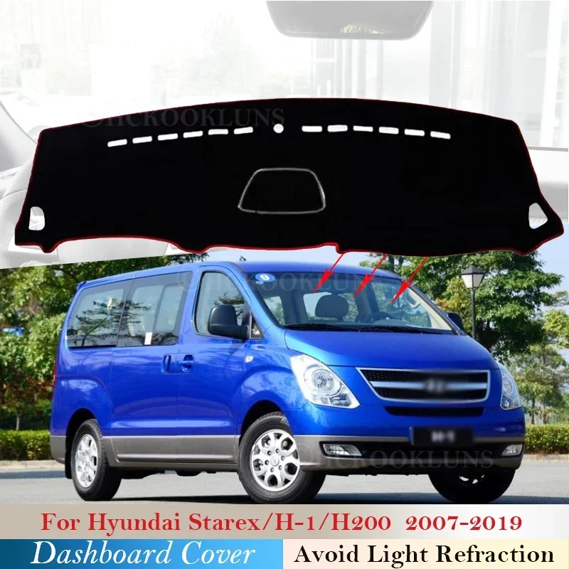 

Защитная накладка на приборную панель для Hyundai Starex 2007 ~ 2019, автомобильные аксессуары, приборная панель коврик от солнца 2015, 2016, 2017, 2018