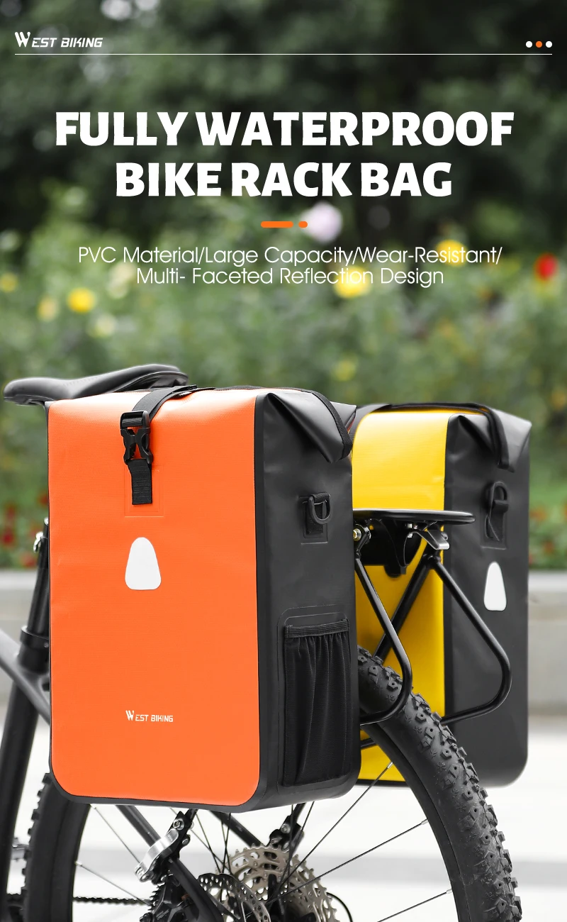 Description Picture 2 of itemWEST BIKING 12-15L Fully Waterproof Bike Rack Bag Multifunctional Three-dimensional Bicycle Rear Seats Pack Cycling Shoulder Bag