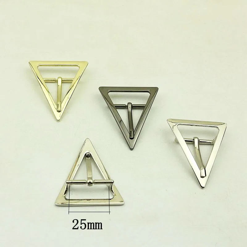 

20pcs ID25mm Metal Flat Triangle Pin Buckles Webbing Strap Adjust Adjuster Clasp Hook DIY Garment Shoes Decoration Buckle