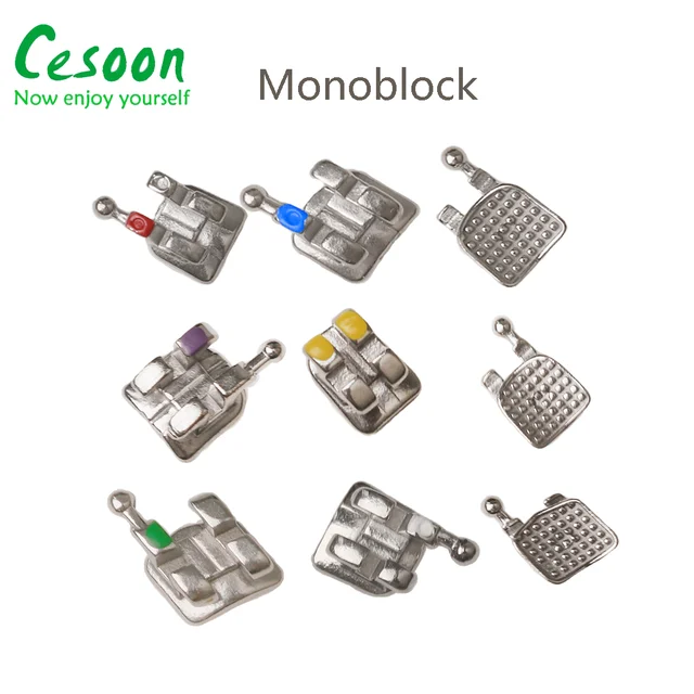 20Pcs/Kit Dental Brackets Braces for Teeth Orthodontic Metal Monoblock MIM Roth MBT 022 018 345Hook Dentistry Treatment Material 2