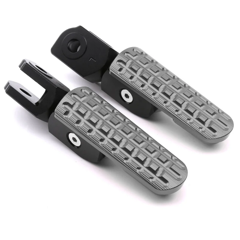 

2024 Universal 2pcs Motorcycle Rear Passenger Foot Pegs Pedals Footrest Scooter Foot-Peg Motorbike Pedal Modification Aluminum