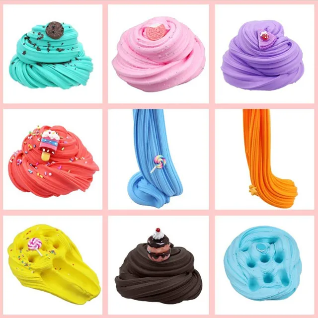 DIY Fluffy Modeling Clay Antistress Soft Polymer Clay Slime Charms Supplies Scented Light Plasticine Gum Toys Stress Relief Toys 6