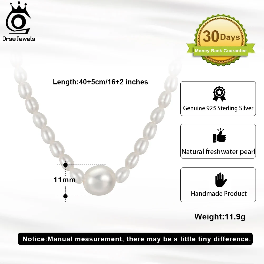 淡水パール バロックパール ネックレス STERLING 硬 SILVER 刻印入り