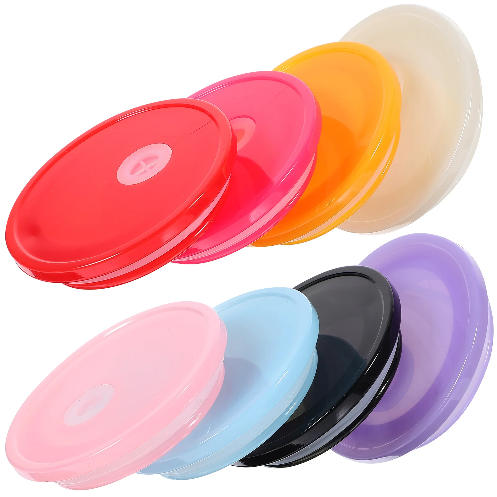 

8pcs Reusable Glass Water Cup Lids Coffee Cup Lid Coffee Mug Cover Glass Cup Lids