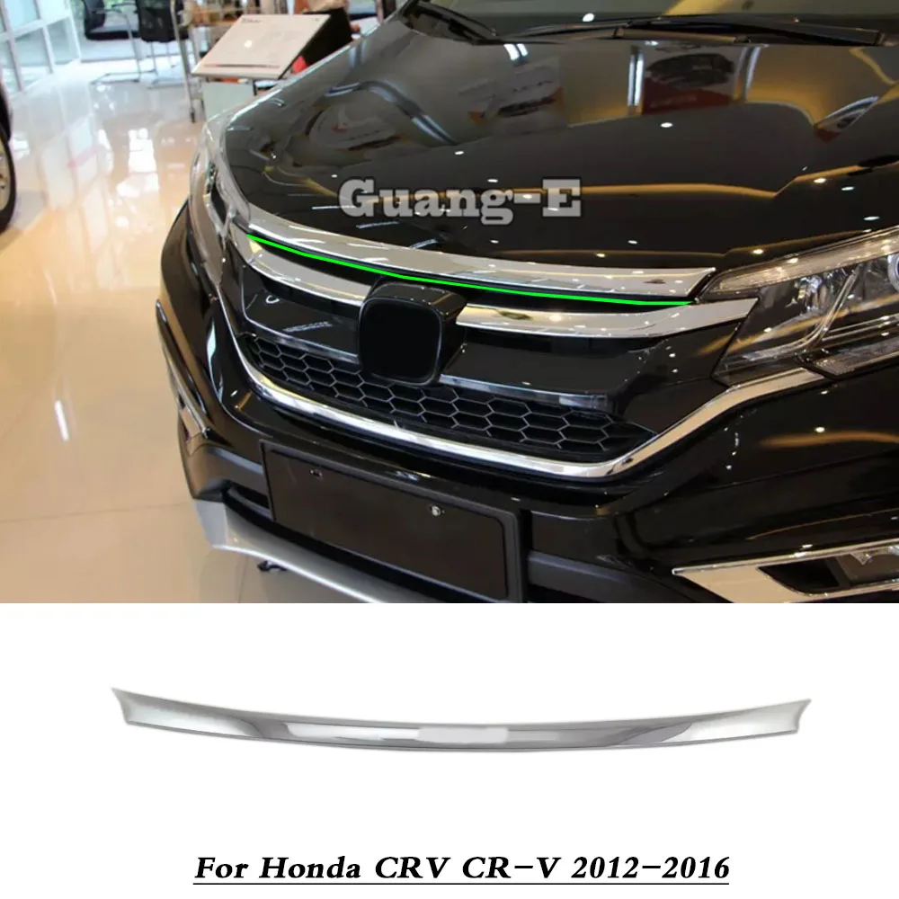 

For Honda CRV CR-V 2012 2013 2014 2015 2016 Car Grill Cover ABS Chrome Front Engine Machine Grille Upper Hood Lid Trim Lamp