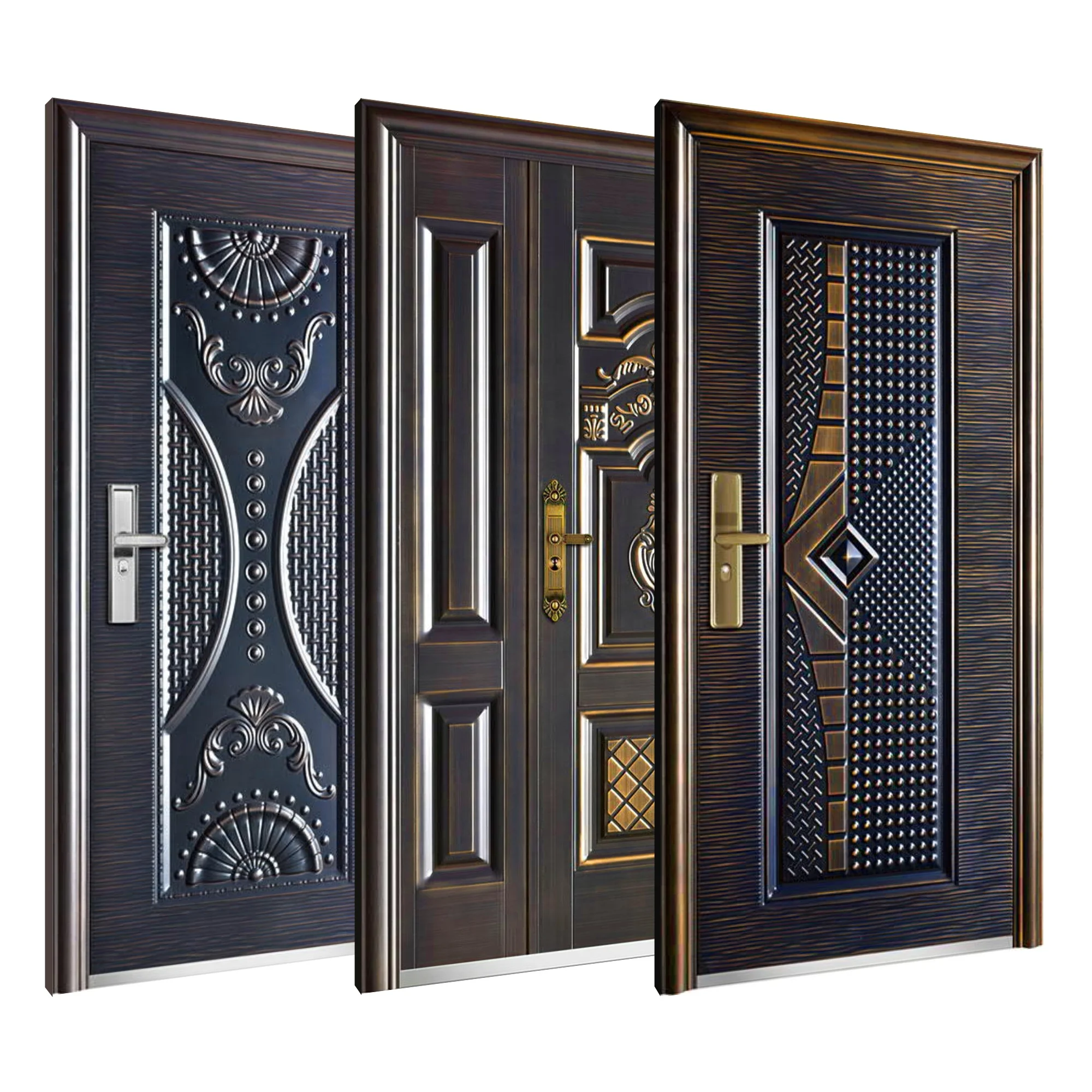 Door Exterior Aluminium Cast Aluminium Safety Door cast aluminum security front entry doors for house 5