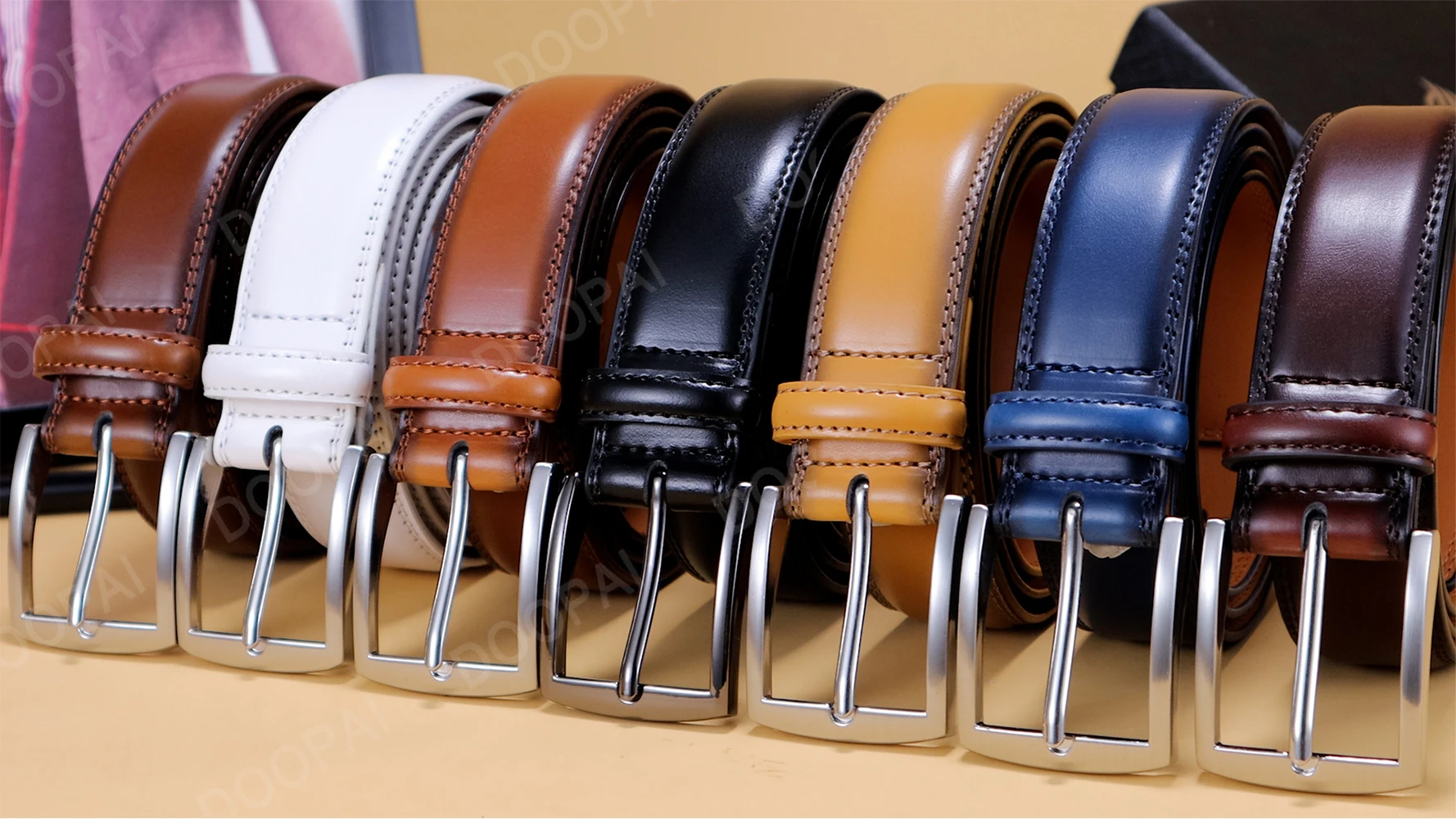 2025 Men Belts Pin Buckle Metal Automatic Buckle Belt Genuine Leather Male Belt Strap Male Black Coffee Brown WaistBelts for Men