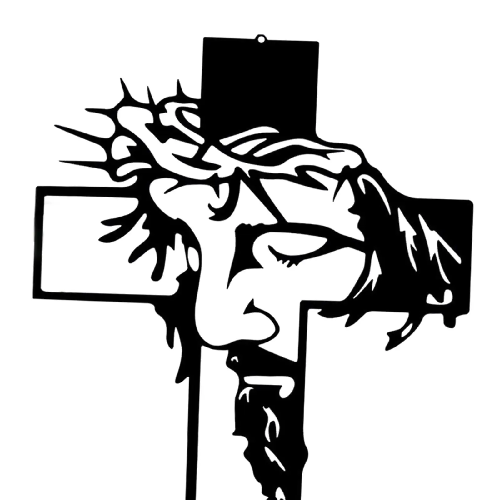 Yatsen Bridge Jesus Cross 壁アート 写真 Jesus 十字架 白黒 空 キャンバス絵画 モダン イースター 十字架像 イエス  ユニークな複雑な彫刻パターン 壁掛けクロス 自宅感謝祭玄関イースターオフィス用 - AliExpress, image size:1600x1600