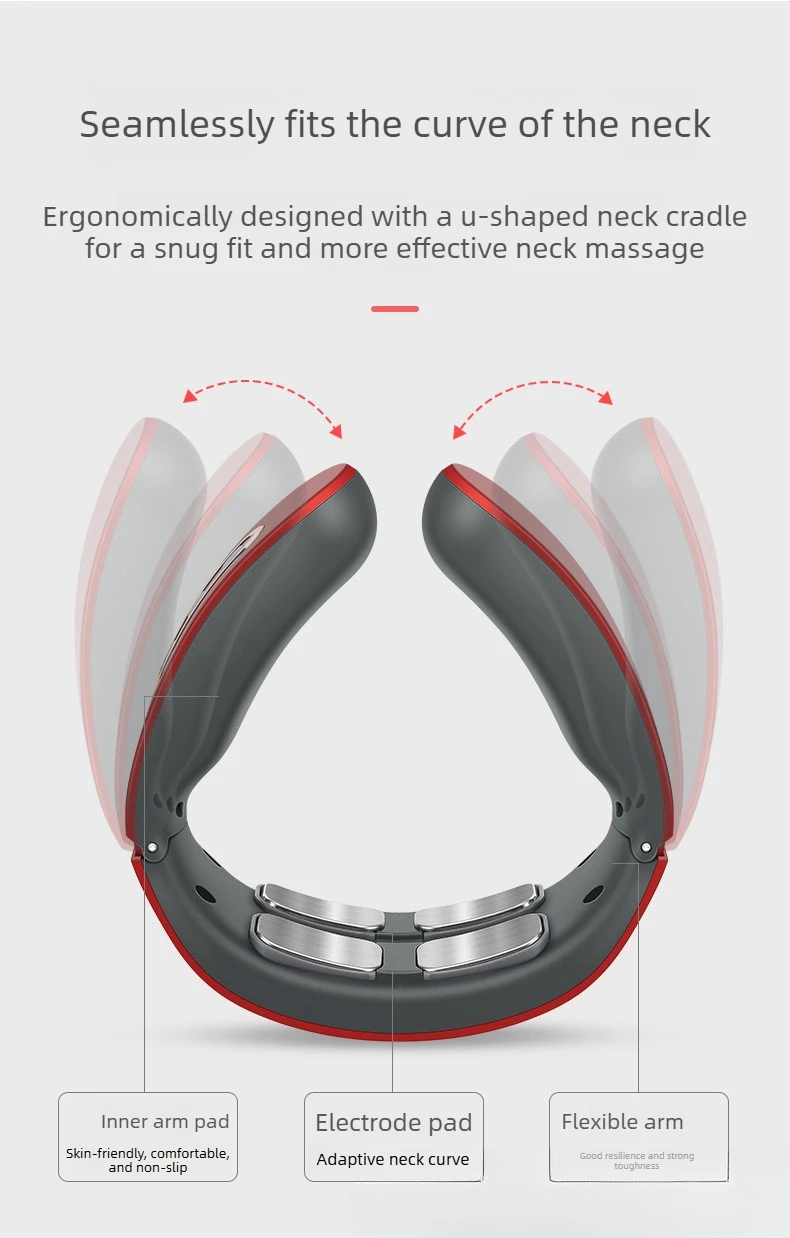 Electric Wireless Pulse Neck And Shoulder Massager For Pain Relief_voghion.com