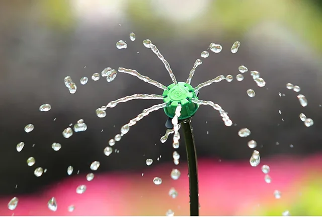 20/50/100Pcs Irrigation Drippers Flow Adjustable 8 hole Emitter Garden Flower Bed Greenhouse Watering Sprinkler Micro Nozzles 6